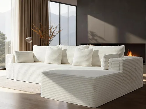 Vista 111 de Sofá modular de gran tamaño de 108 pulgadas, cómodo sofá deshuesado en forma de U para sala de estar, asientos extra profundos, sin montaje, sofá