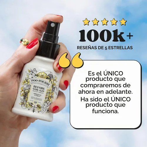 Vista 4 de Poo-Pourri Before-You-Go - Aerosol para inodoro, cítricos originales, 2