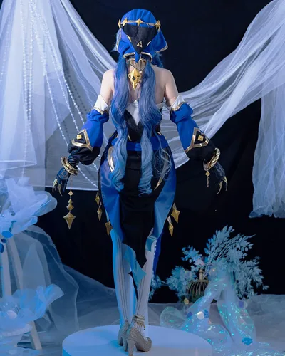 Vista 2 de NSPSTT Genshin Impact Furina Cosplay Focalors Costume Lynette Genshin Cosplay Full Set