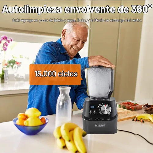 Vista 7 de Nuwave Licuadora comercial Moxie, licuadora de batidos al vacío con motor