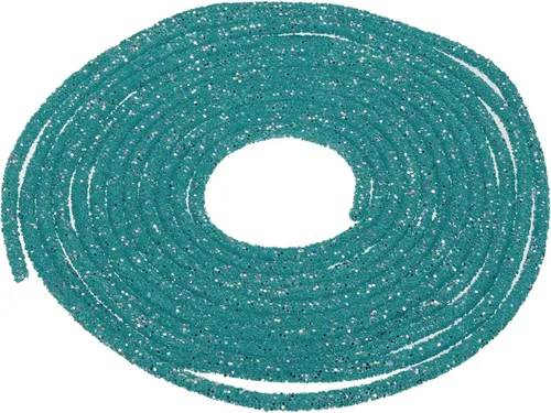 Vista 42 de MECCANIXITY Cuerda de lentejuelas con purpurina de 2.5 yardas, 6mm, 0.24 pulgadas, cuerda de tubo de lentejuelas con diamantes de imitación
