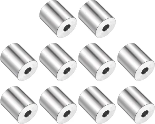 Vista 67 de uxcell 10 piezas de espaciador de acero inoxidable de 3/8" de diámetro interno x 3/4" de diámetro exterior x 1" de longitud, espaciador de rosca