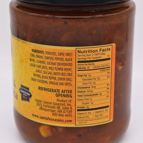 Vista 4 de SANTA FE SEASONS Salsa de maíz asado y frijoles negros, 16 onzas