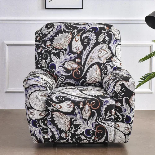 Vista 2 de Fundas elásticas para sillas reclinables, 4 piezas, estampado Lazyboy, funda de elastano suave para silla reclinable, protector de muebles