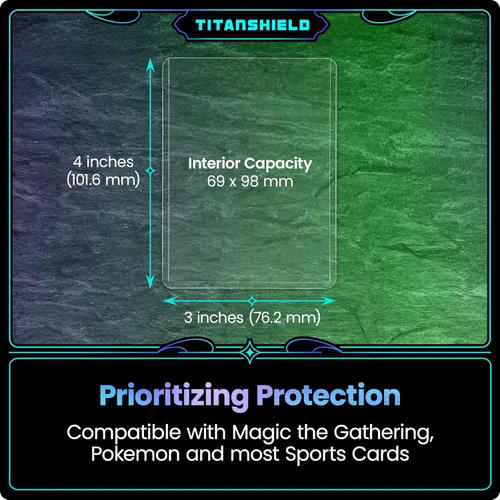 Vista 3 de TitanShield Fundas Protectoras Toploaders de Carga Superior Sin Costuras de Calidad Platinum de 3"x4" para Tarjetas Coleccionables Compatibles