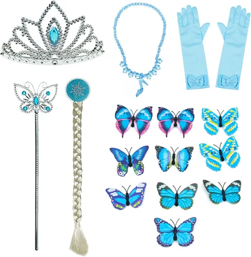 Vista 6 de Party Chili Disfraz de princesa para niñas de 3 a 10 años para cumpleaños de Navidad