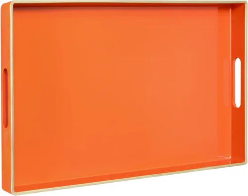 Vista 18 de MAONAME - Bandeja decorativa verde oscuro, bandeja de servir redonda de 13 pulgadas con asas, bandejas de plástico para mesa de café, bandejas