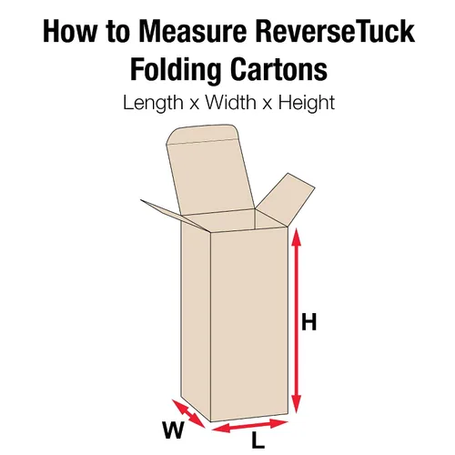 Vista 2 de Aviditi RTS13 Reverse Tuck Cajas plegables, 2" x 2" x 7", Kraft (paquete de 500)
