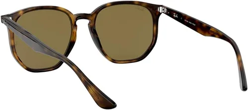 Vista 6 de Ray-Ban Gafas de sol unisex con montura Habana clara, lentes marrón oscuro, 2.126 in