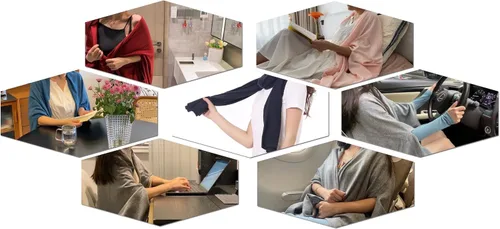 Vista 7 de BRUCERIVER Chales largos de punto para mujer, mezcla de lana, versátiles, multiestilo