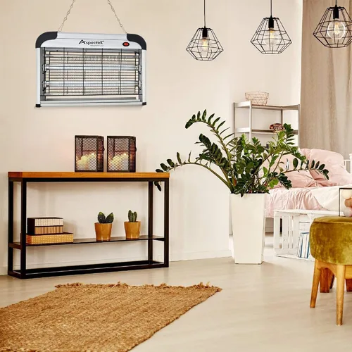 Vista 2 de ASPECTEK Exterminador de insectos eléctrico de 20 W, mata insectos para interiores y exteriores cubiertos, trampa para mosquitos, moscas y polillas