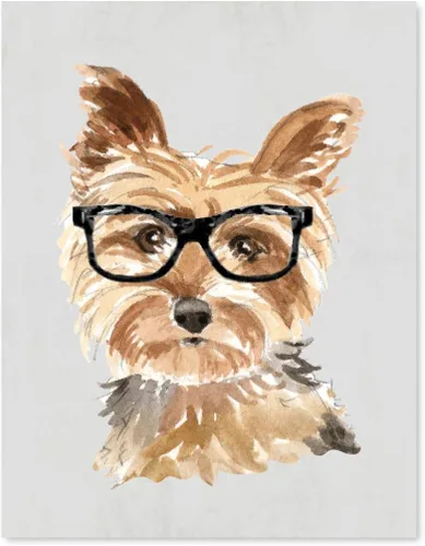 Vista 36 de Andaz Press Póster impreso para pared de perro, 8.5 x 11 pulgadas, Bulldog inglés con gafas negras, 1 paquete, regalo de cumpleaños de Navidad, sin