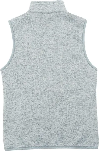 Vista 2 de Chaleco de forro polar con cremallera para mujer, forro de sherpa, resistente al viento, chaleco cálido con bolsillo Fresno