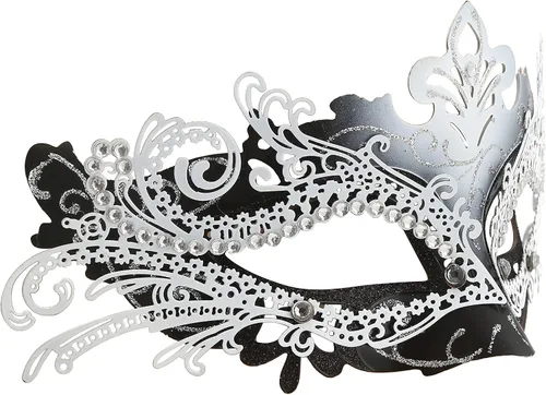 Vista 2 de Máscara de metal de Halloween Galant Máscara de mascarada para mujer máscara veneciana fiesta baile de graduación Mardi Gras boda decoración de pared