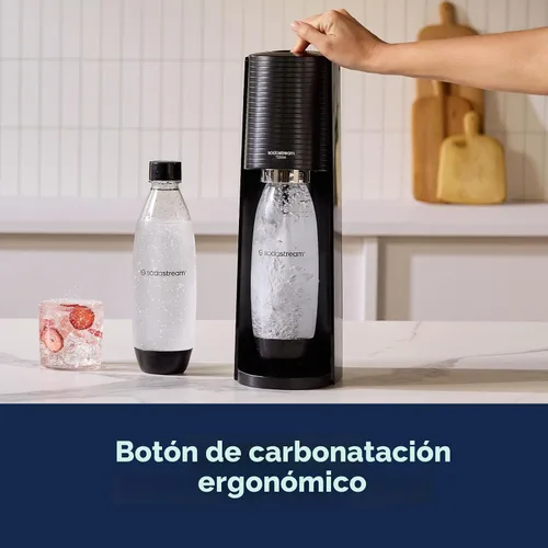 Vista 7 de SodaStream Terra - paquete para agua con gas (azul niebla), con CO2, botellas DWS y sabores Bubly Drops