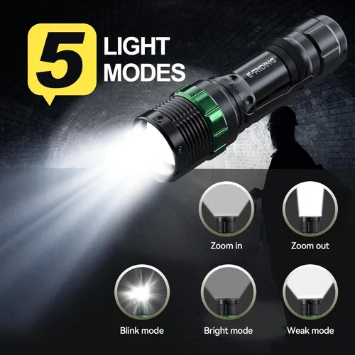 Vista 5 de E-riding Paquete de 2 varitas de tráfico recargables, linterna LED de control de tráfico de 11 pulgadas, bastón de seguridad naranja pequeño con 5