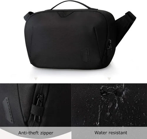 Vista 11 de BAGSMART Bolsa de lona para cámara, resistente al agua antirrobo para Negro