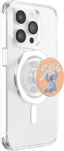 Vista 3 de Disney Lilo & Stitch Winking Stitch PopSockets MagSafe PopGrip para iPhone