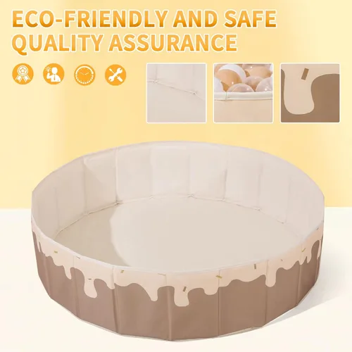 Vista 8 de Piscina de pelotas para bebés de 1 a 3 años, tienda de campaña plegable para niños, corralito de juegos con bolsa de almacenamiento, para niños