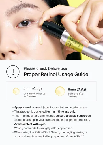 Vista 6 de celimax The Vita A Retinol Shot Suero Tensor con retinol puro de vitamina A, péptido, minimizador de poros, arrugas y líneas finas, piel más