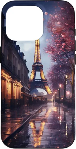 Vista 19 de iPhone 11 Escénica Torre Eiffel París Francia por la noche Bokeh Majestic Case