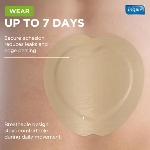 Vista 5 de Inspire Apósito de espuma de silicona sacra, vendajes grandes impermeables para heridas, quemaduras y úlceras de cama, seguro para pieles sensibles
