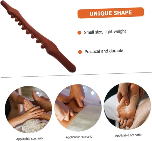 Vista 9 de Wood Massaging Stick Body Massager Portable Acupoint Scraping Tool for Back Waist Relief Lightweight for Travel Office Use