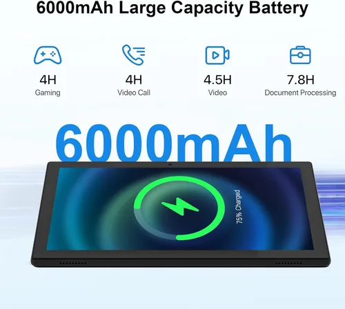 Vista 7 de Tableta de 10 pulgadas con estuche Stylus, tabletas Android 15 8 GB RAM 32 GB ROM compatible con 1 TB expandir, tableta de 10.1 pulgadas, incluye