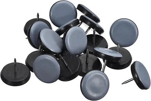 Vista 10 de uxcell Protectores de suelo para patas de silla, 24 piezas de 5/8 pulgadas – Deslizadores redondos de PTFE para muebles, almohadillas para muebles