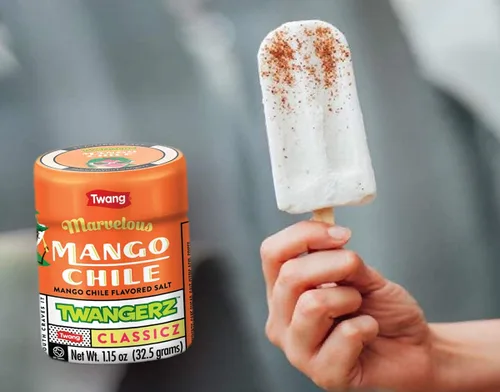 Vista 6 de Twang erz Snack Topping, Mango Chile, coctelera de 1.15 onzas (paquete de 20)