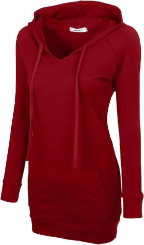Vista 3 de BEPEI Sudadera de manga larga con capucha para mujer con bolsillos