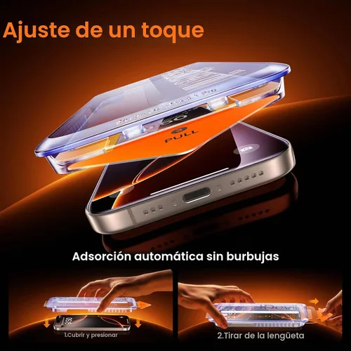 Vista 3 de SMARTDEVIL Paquete de 2 protectores de pantalla para iPhone 16 Pro, antiluz