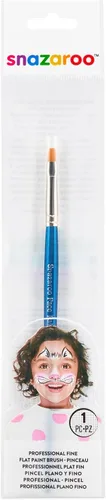 Vista 2 de Snazaroo Cepillo profesional para pintura facial, plano fino Made from Toray, Synthetic Fibers, Soft, Durable Face & Body Paint Brushes; Washable