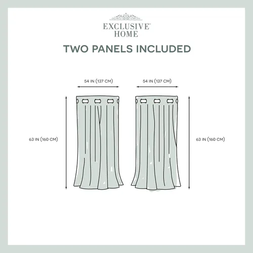 Vista 5 de Exclusivas cortinas de hogar Kochi con ojales en la parte superior del panel.