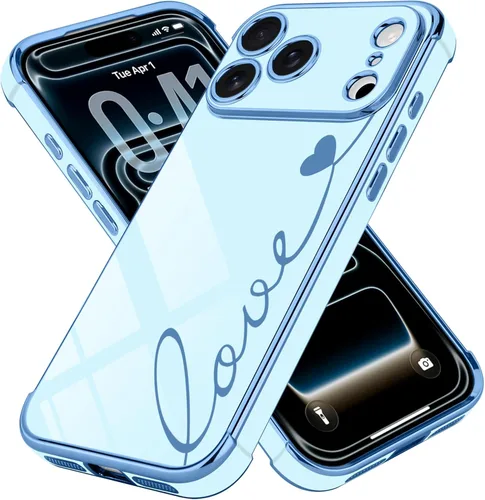 Vista 56 de LCHULLE Funda compatible con iPhone 12 para mujeres y niñas, bonito diseño de corazón de amor con enchapado de lujo, cubierta de TPU suave a prueba