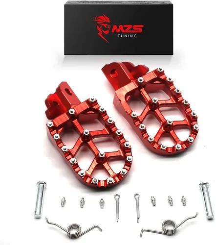 Vista 16 de MZS Estriberas para Moto de Cross, 2001-2018 Estribo de Motocicleta Adventure MX Pedal CNC Naranja Compatible con Modelos 65 85 125 150 200 250 300