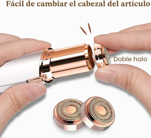 Vista 3 de innobeaut Depilación facial para mujeres, removedor de vello facial eléctrico sin dolor para cara, labios, barbilla con USB recargable, azul