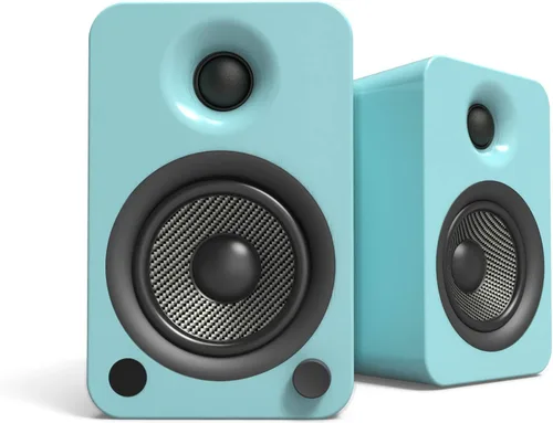Vista 14 de Kanto YU4GB Altavoces alimentados con Bluetooth y preamplificador phono incorporado Apagado y encendido automáticos Control remoto incluido