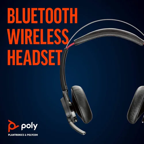Vista 3 de Plantronics - Voyager Focus UC (Poly) - Auriculares Bluetooth de doble oreja (estéreo) con micrófono Boom - Compatible con USB-A con PC y/o Mac