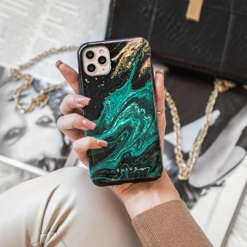Vista 8 de BURGA Funda para teléfono compatible con Samsung Galaxy S23 – Carcasa rígida híbrida de 2 capas + funda protectora de silicona – Piedra de jade