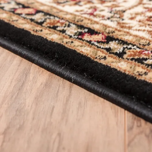 Vista 7 de Well Woven Barclay Collection Sarouk - Alfombra negra de 4 x 5 pies, para entradas, dormitorios pequeños, salas de estar Negro