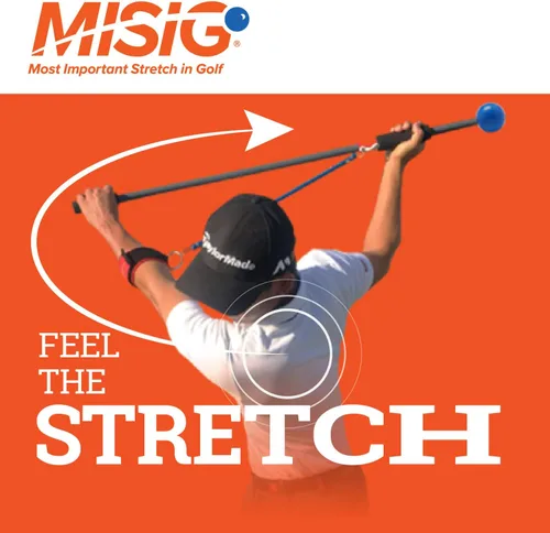 Vista 2 de The Most Important Stretch in Golf - Un dispositivo, estiramiento de golf, ejercicio de golf, tren de swing de golf en un solo movimiento. Práctica