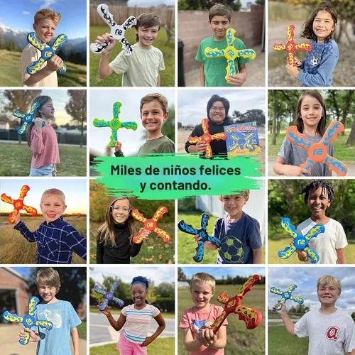 Vista 3 de Divertido boomerang para niños, suave y fácil de usar, juguetes al aire libre para niños o adultos, el mejor regalo para niños y niñas de 6, 7, 8