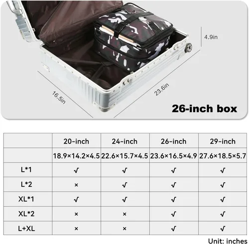 Vista 28 de TABITORA - Estantería portátil y plegable de gran capacidad con ganchos para colgar, ideal como almacenamiento para viajes
