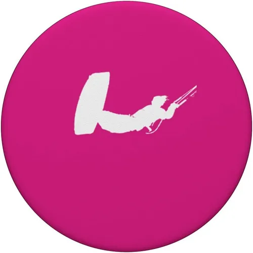 Vista 3 de Kiter Action Freestyle Artistic White Vector PopSockets Standard PopGrip