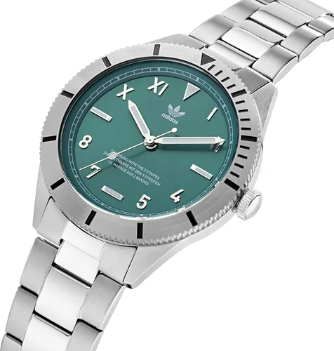 Vista 2 de adidas Reloj de pulsera de acero inoxidable modelo AOFH220602I PlateadoVerde
