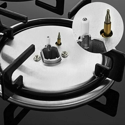 Vista 7 de Estufa de cocina de gas de 23 pulgadas, 4 quemadores, cocina de superficie de vidrio templado incorporada a NG/LPG convertible a gas
