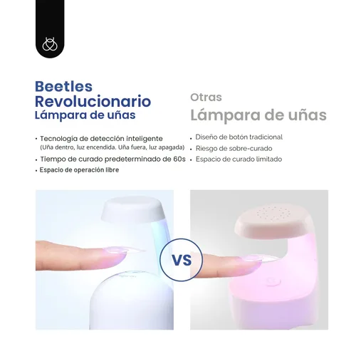 Vista 4 de Beetles - Kit de uñas de gel, puntas de uñas, juego de extensión de uñas