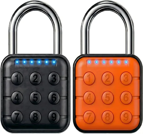 Vista 10 de Candado de combinación: cerradura de combinación con código de 6 dígitos, candado digital con entrada sin llave, cerradura de aleación de zinc