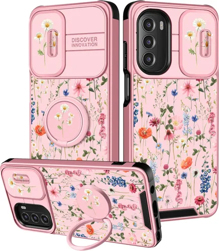 Vista 45 de para Moto G 5G 2023 funda - Cubierta de teléfono linda con corazón para mujeres y niñas, diseño único negro con cubierta deslizante para la cámara